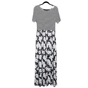 Floor Length Short Sleeve Maxi Dress